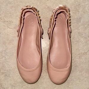 Tory Burch Blush Pink with Interchangeable Detail Strap Flats